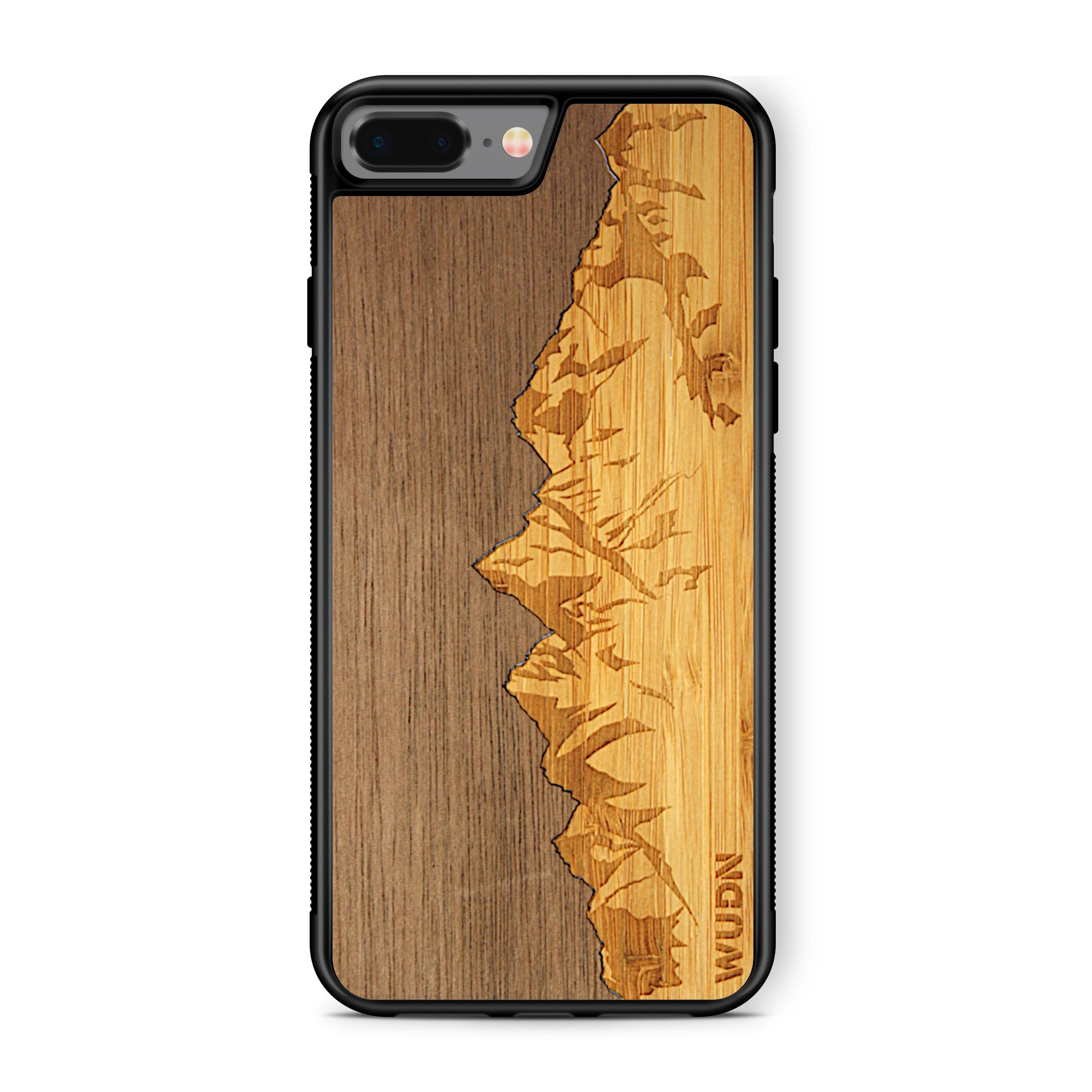 Slim Wooden Phone Case (Sawtooth Mountains Walnut Sky)